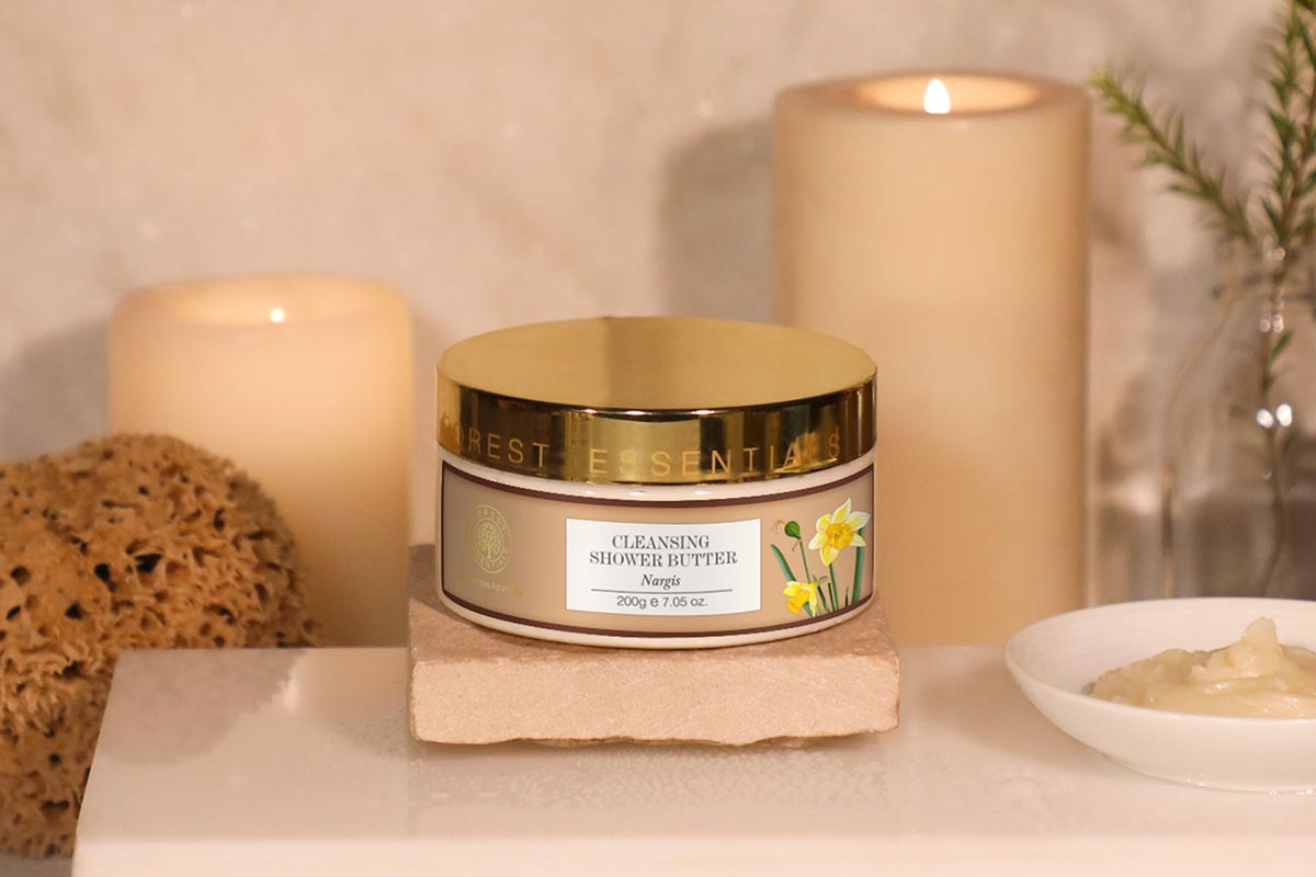 Forest Essentials Cleansing shower butter nargis body wash